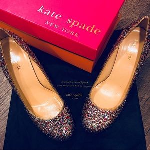 NWT Kate Spade Glitter Karolina Pumps